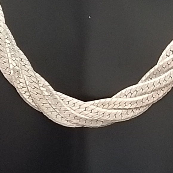 Vintage Jewelry - Vintage Sterling 3 Herringbone Chain - 18"